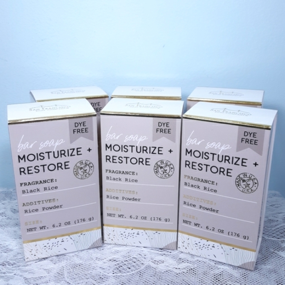 Spa Bundle San Francisco Soap Company Glycerin Black Rice White Bath Bar Set Lot